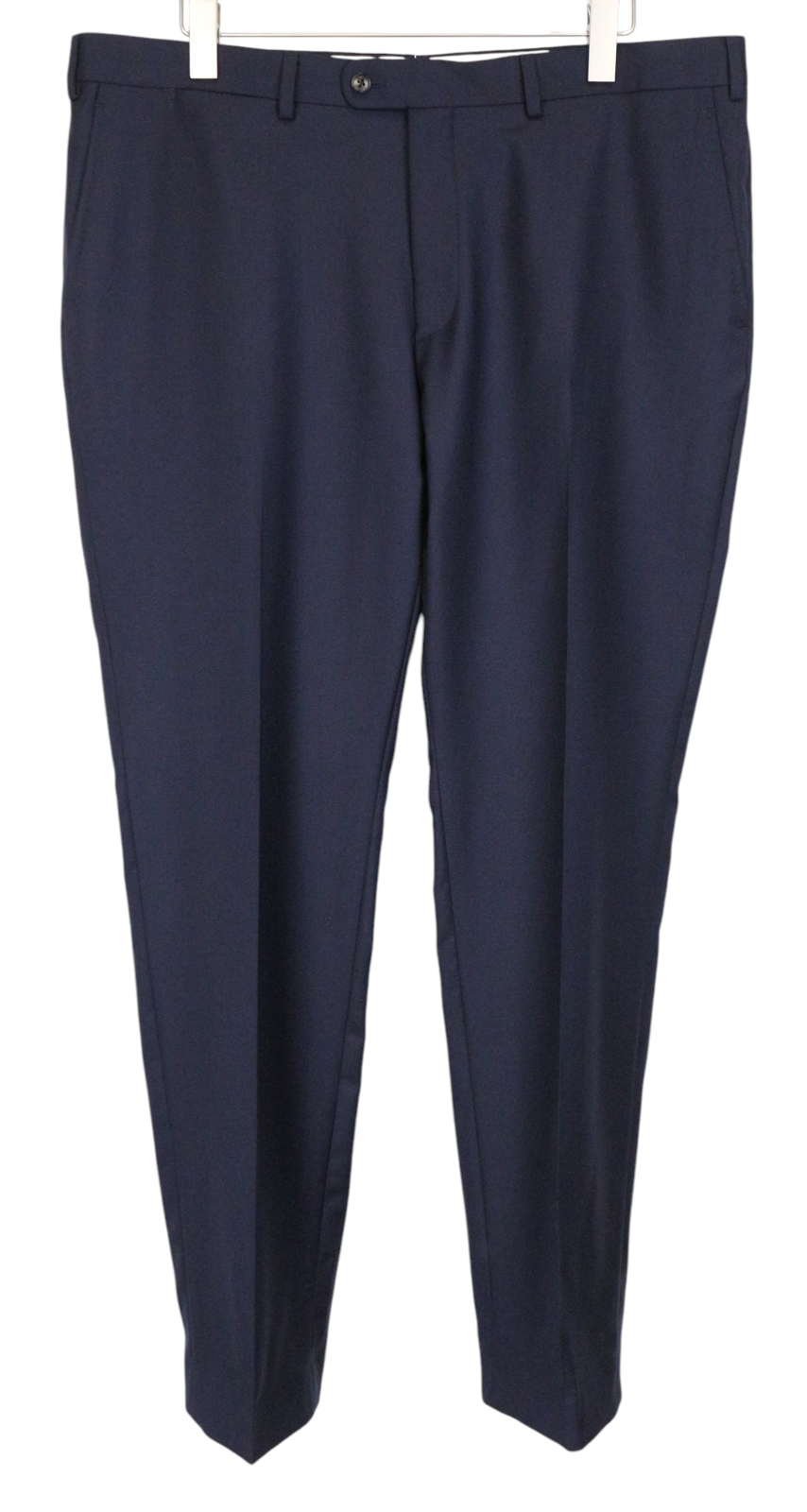 SUITSUPPLY Brescia Men Trousers UK48S Navy Flat-Front Classic Formal Slim Wool