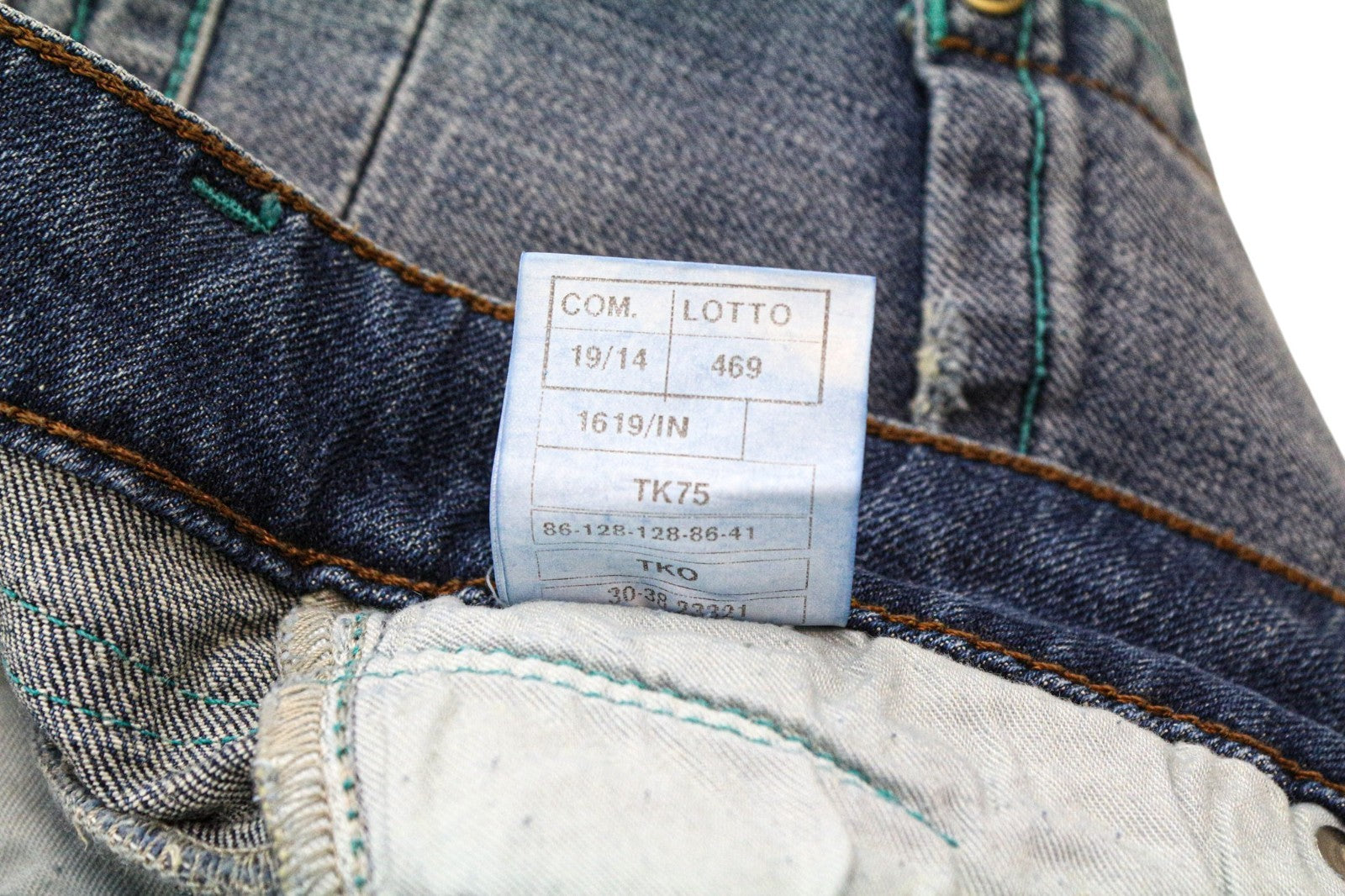 TAKESHY KUROSAWA TK75 Men Jeans W30 Blue Slim Fit Distressed Stretch Button