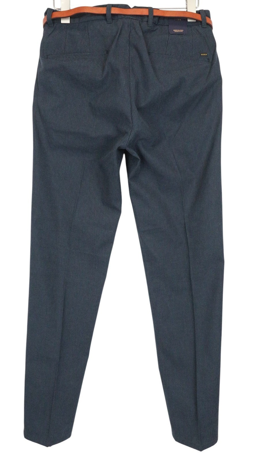 SCOTCH & SODA Stuart Men Trousers W31/L34 Grey Non-Stretch Regular Slim Melange