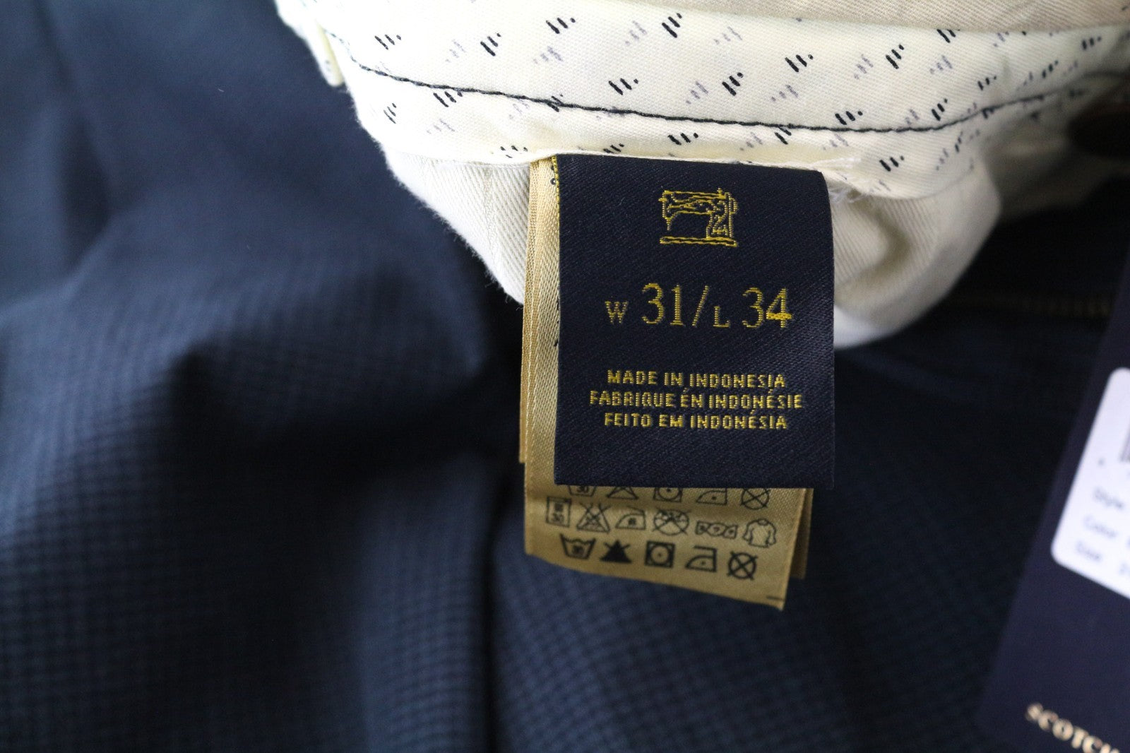 SCOTCH & SODA Stuart Men Trousers W31/L34 Grey Non-Stretch Regular Slim Melange