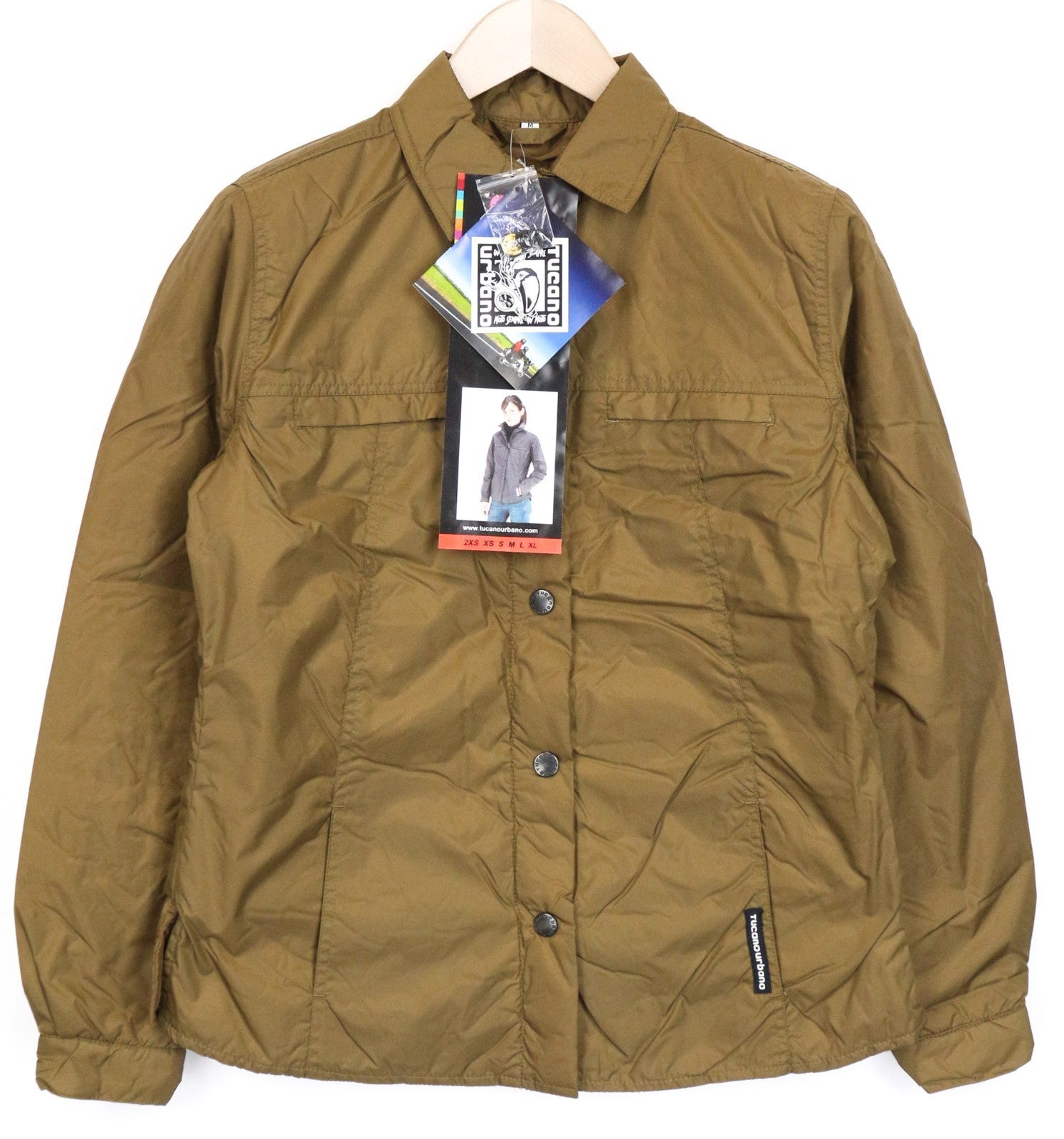 TUCANO URBANO Lori Women Jacket M Windproof Breathable Brown Motorcycle Padded
