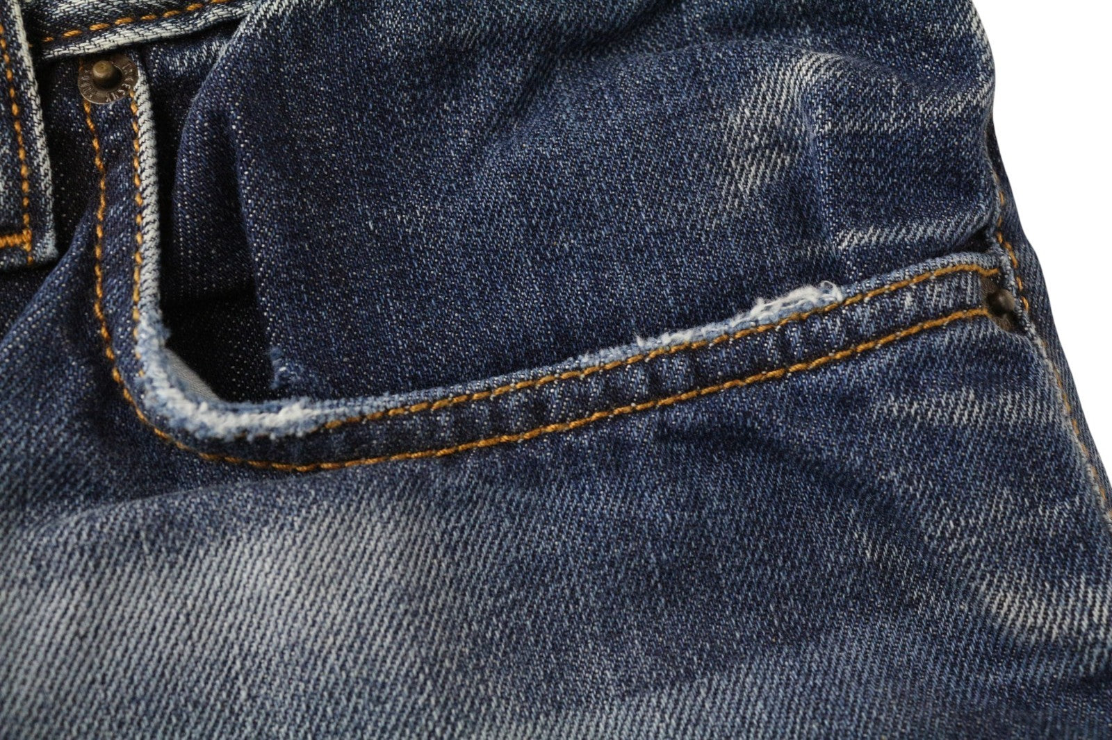 TAKESHY KUROSAWA TK 55 P Men Jeans W30 Buttoned Blue Slim Tapered Distressed