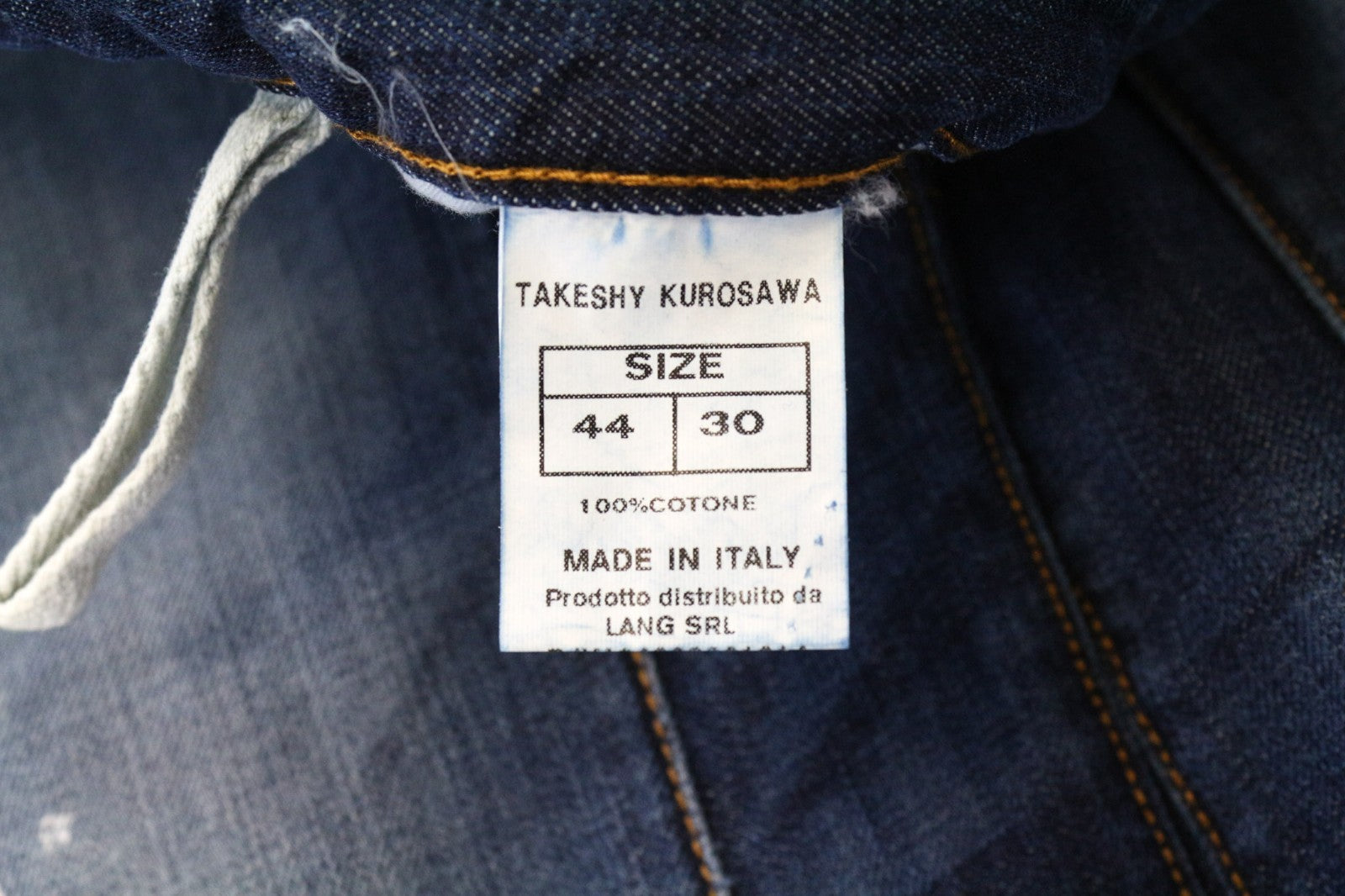 TAKESHY KUROSAWA TK 55 P Men Jeans W30 Buttoned Blue Slim Tapered Distressed