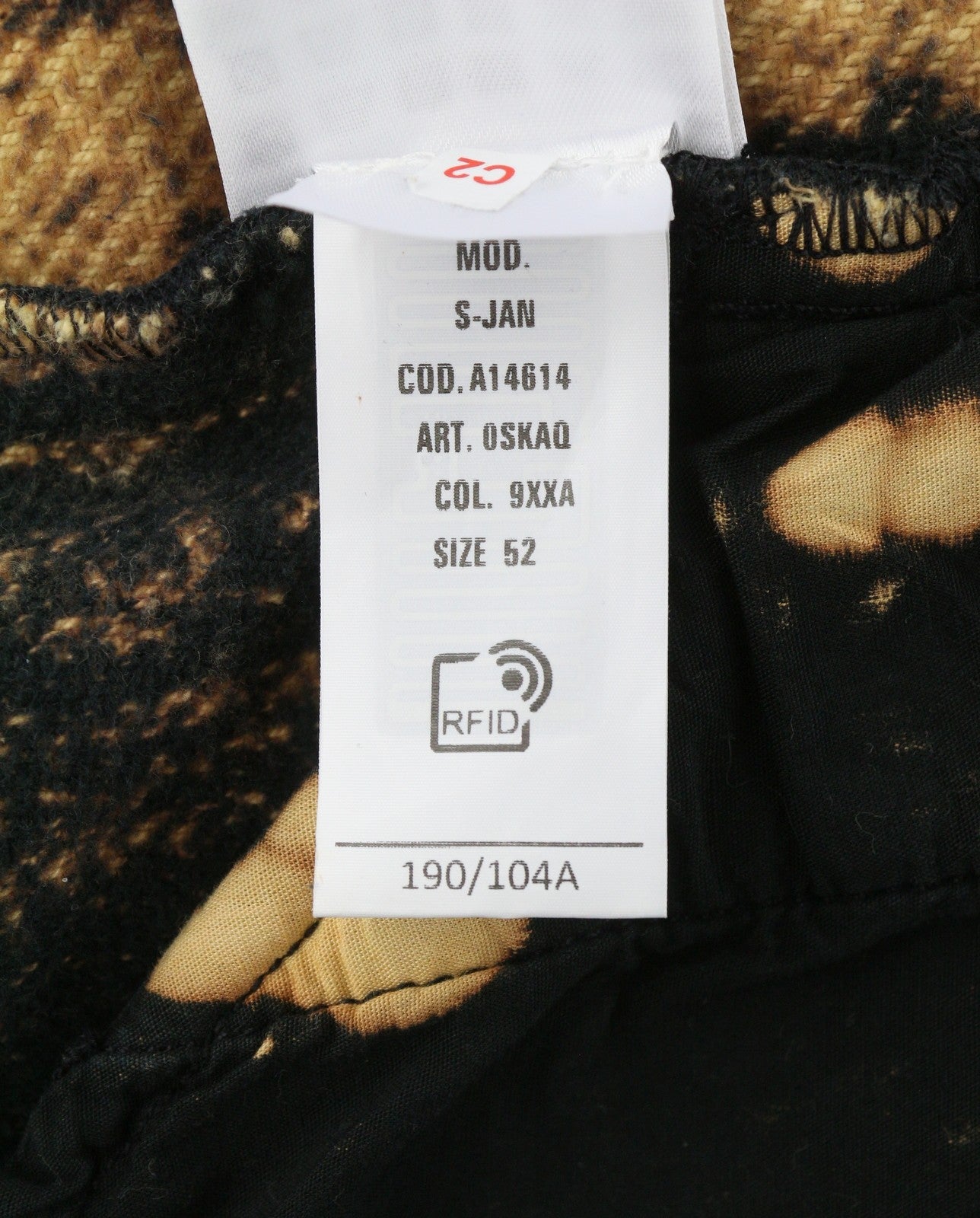 DIESEL S-Jan Men Jacket 52 Black Printed Fleece Thick Overshirt RRP295