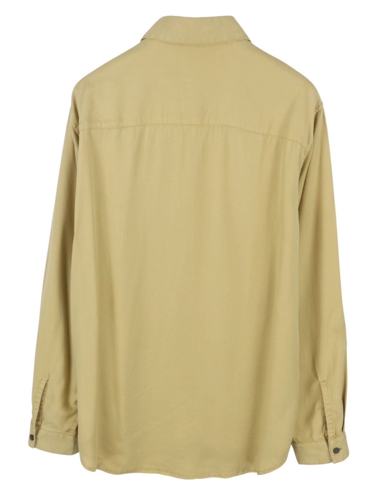 DIESEL S-Simply-C Men Shirt 50 Beige Lyocell Spread Button-Up RRP175