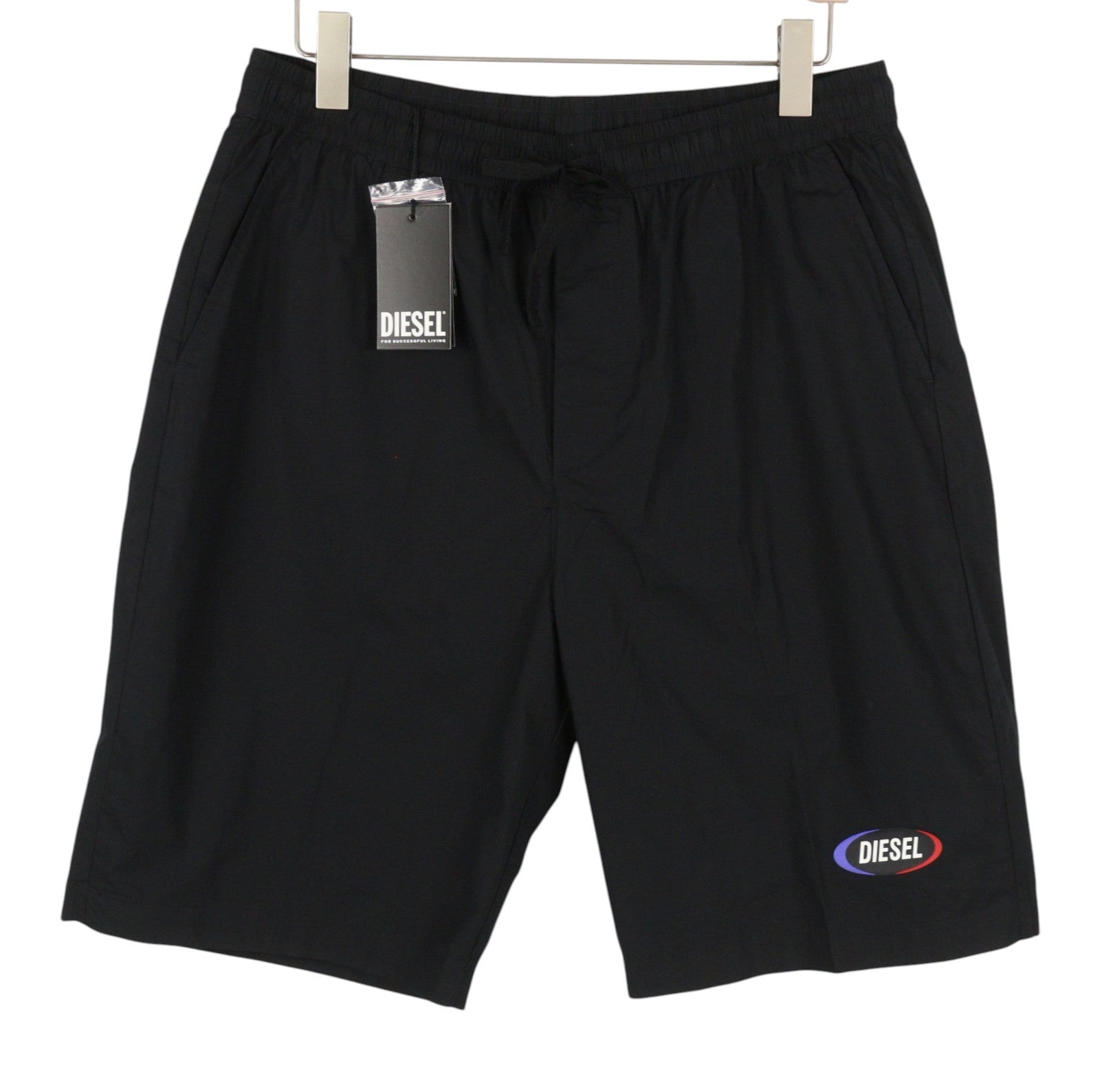 DIESEL P-Ferg-Out-New Men Shorts 52 W35 Black Elastic Drawstring Waist RRP120