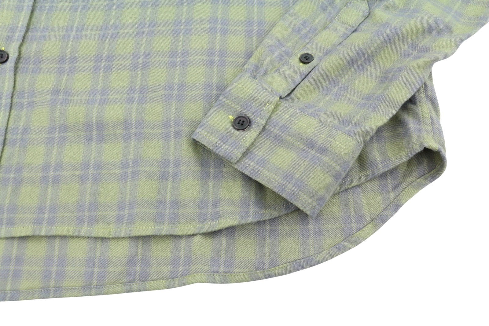 DIESEL S-Dewny-Hood-B Men Shirt 52 Green Plaid Flannel Hooded Overshirt RRP275