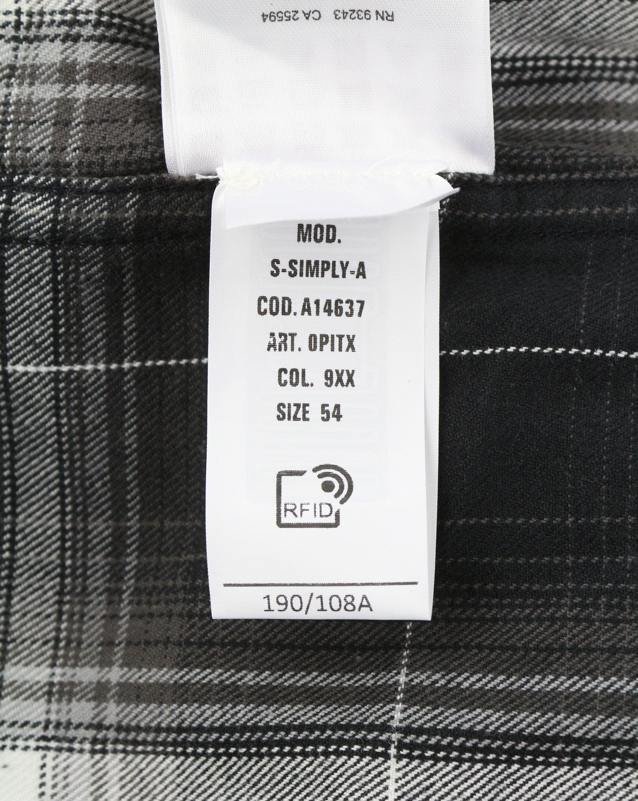 DIESEL S-Simply-A Men Shirt 54 Black Flannel Plaid Thick Overshirt RRP195