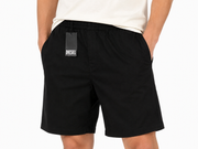 DIESEL P-Fergshort-Plain Men Shorts 52 W34 Black Elastic Drawstring Waist RRP175