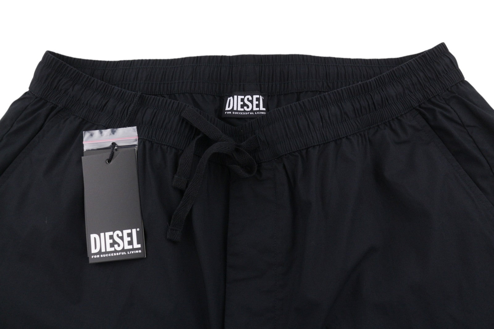 DIESEL P-Ferg-Out-New Men Shorts 54 W37 Black Elastic Drawstring Waist RRP120