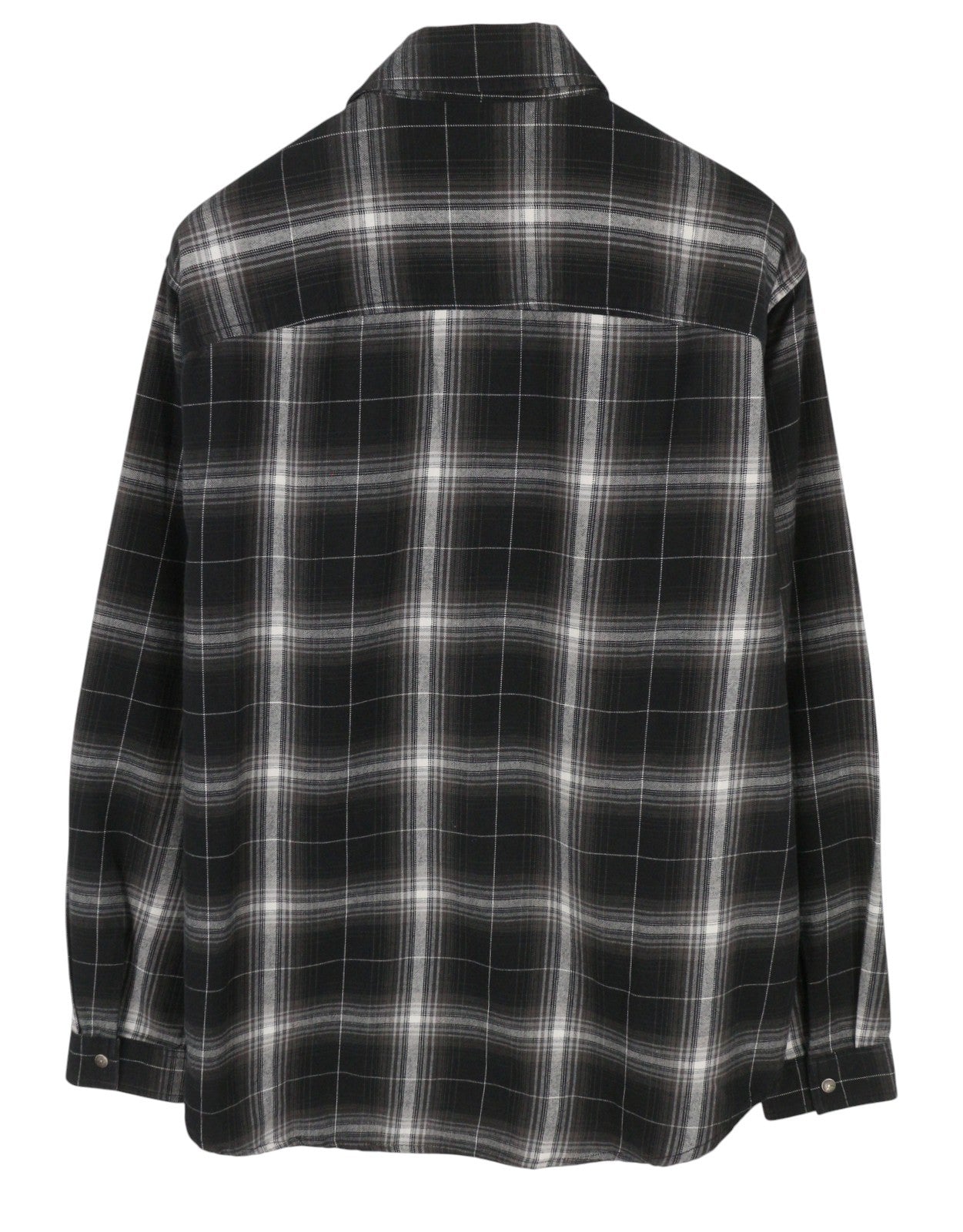DIESEL S-Simply-A Men Shirt 52 Black Flannel Plaid Thick Overshirt RRP195