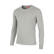 DIESEL T-Just-LS-D Men T-Shirt 2XL Grey Melange Crew Neck Long Sleeve