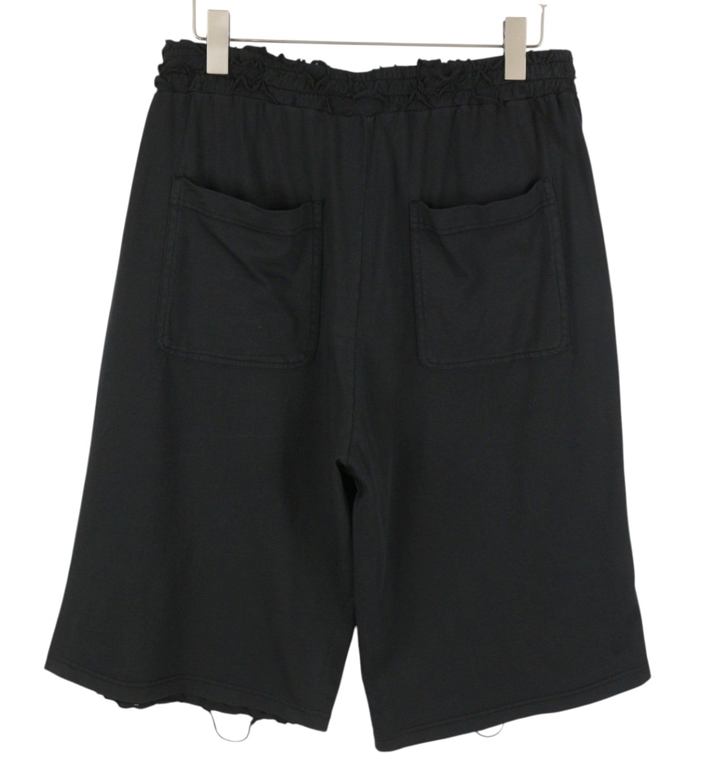 DIESEL P-Echio-R1 Men Shorts L Black Faded Ripped Loose Wide Fit RRP195
