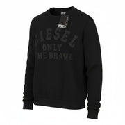 DIESEL S-Gir-Crewneck OTB Men Sweatshirt L Black Cotton Crew Neck Pull On RRP175