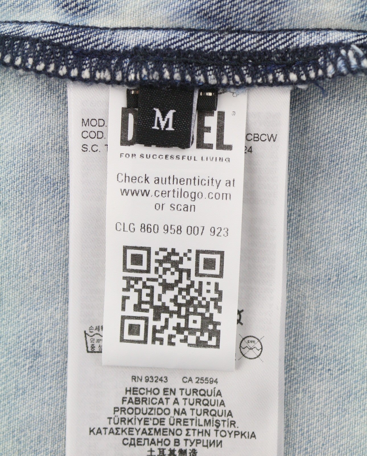 DIESEL D-Nabil-S Men Shirt M Blue Garment Dyed Camp Collar Loose Fit RRP295