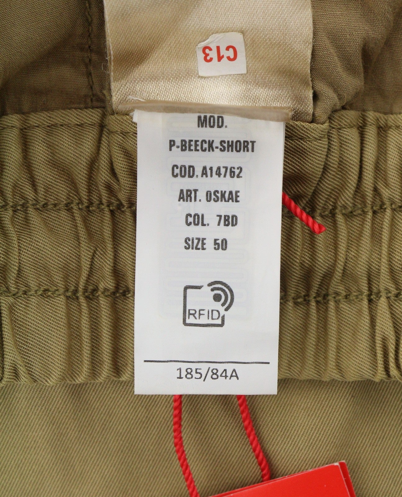 DIESEL P-Beeck-Short Men Shorts 50 W33 Brown Elastic Waist Cargo RRP195