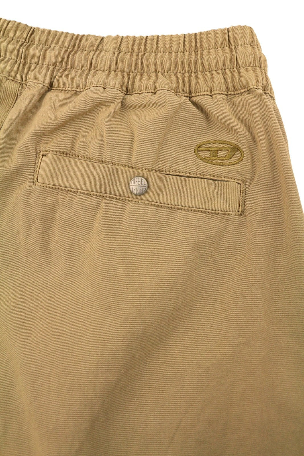 DIESEL P-Beeck-Short Men Shorts 50 W33 Brown Elastic Waist Cargo RRP195