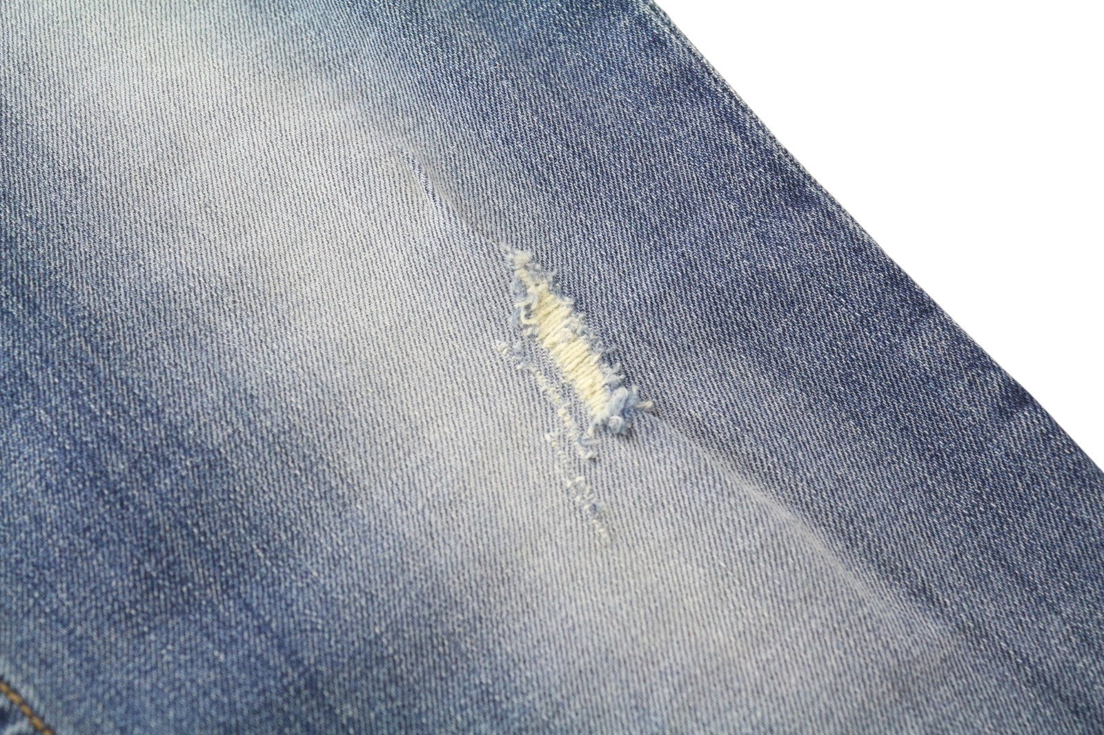 TAKESHY KUROSAWA TK75 Men Jeans W34 Blue Slim Distressed Stretch Buttoned