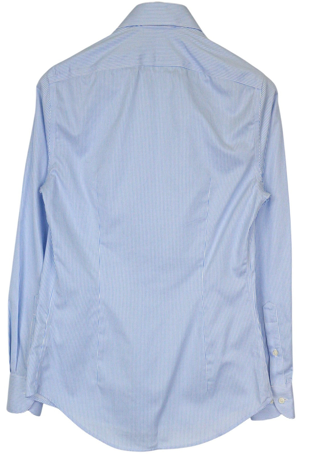 SUITSUPPLY Traveller Men Shirt 36/14 Extra Slim Blue Cotton Stretch Striped