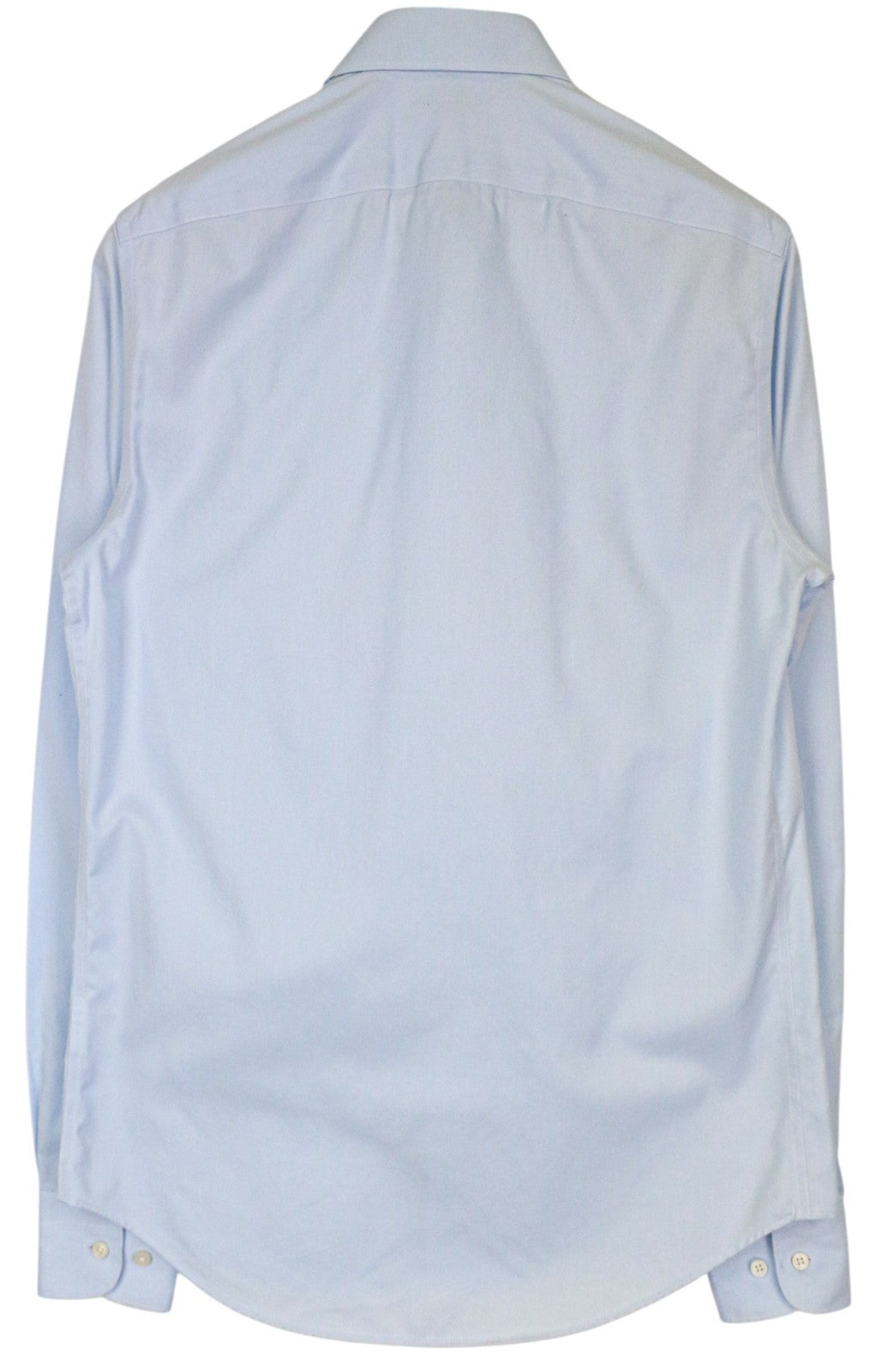 SUITSUPPLY Men Shirt 38L/15L Slim Blue Pure Cotton Classic Long Sleeve