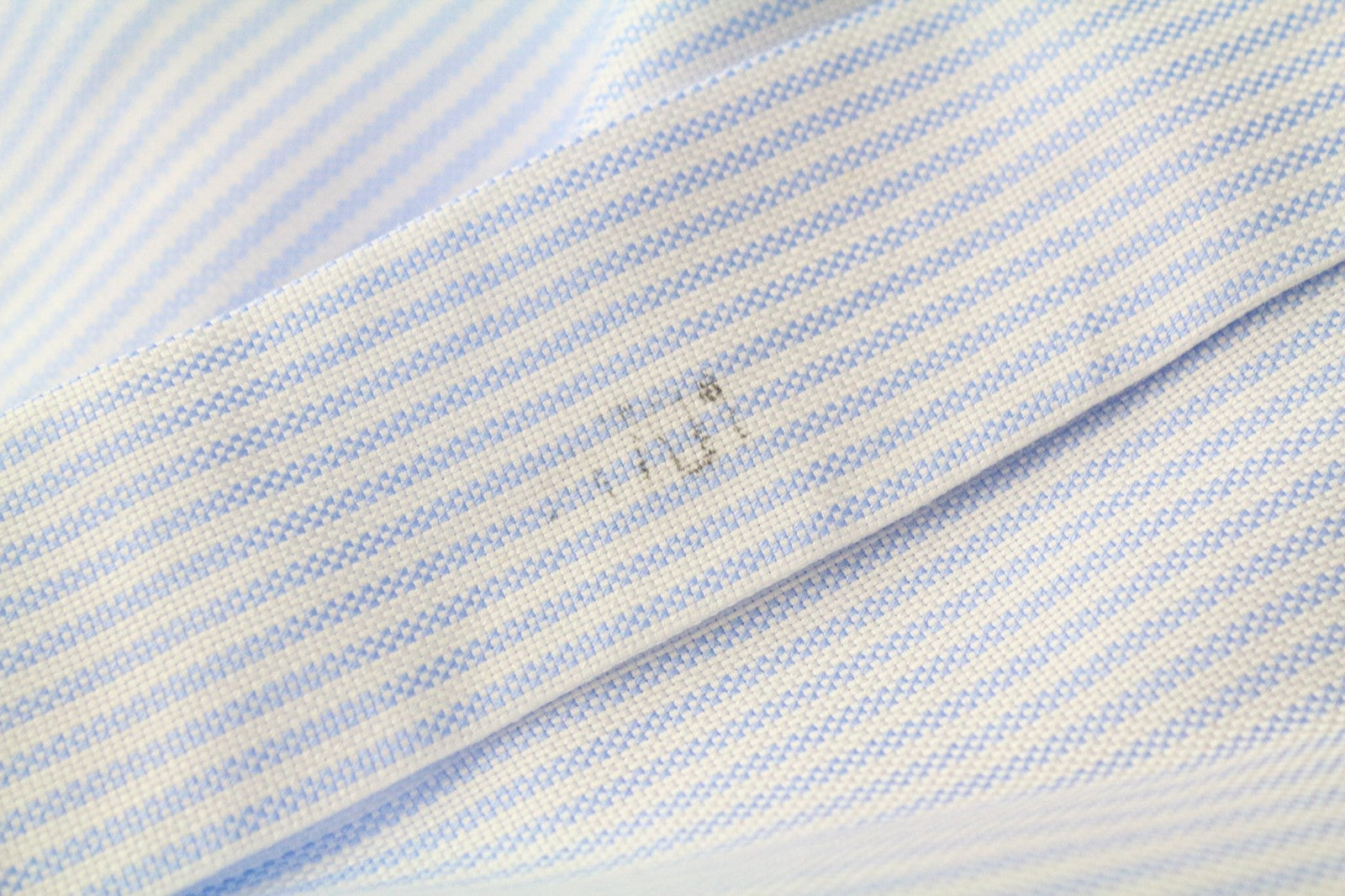SUITSUPPLY Men Shirt 46L/18L Extra Slim Blue Pure Cotton Striped Formal