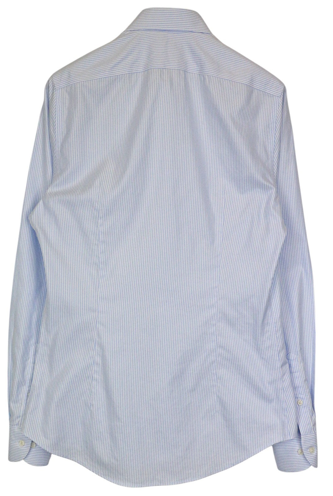 SUITSUPPLY Men Shirt 39L/15 1/2L Extra Slim Blue Cotton Striped Long Sleeve