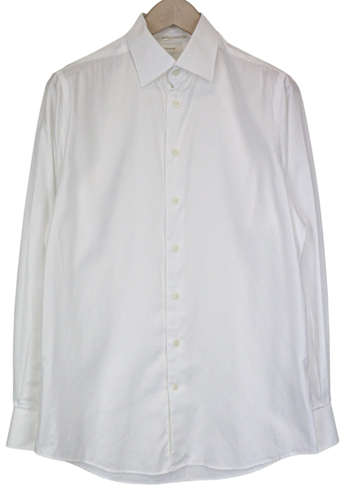SUITSUPPLY Traveller Men Shirt 39/15 1/2 Slim Long Sleeve Formal White Cotton