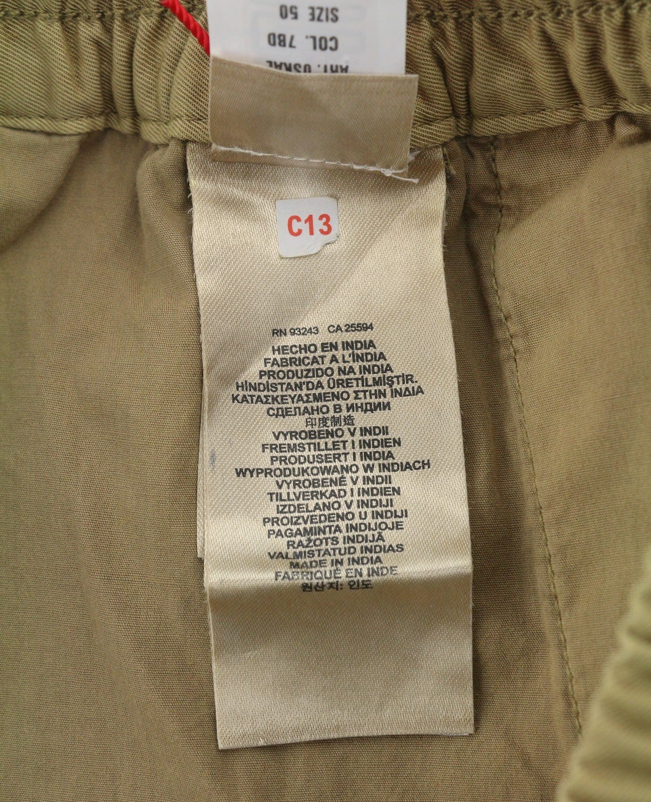 DIESEL P-Beeck-Short Men Shorts 54 W36 Brown Elastic Waist Cargo RRP195