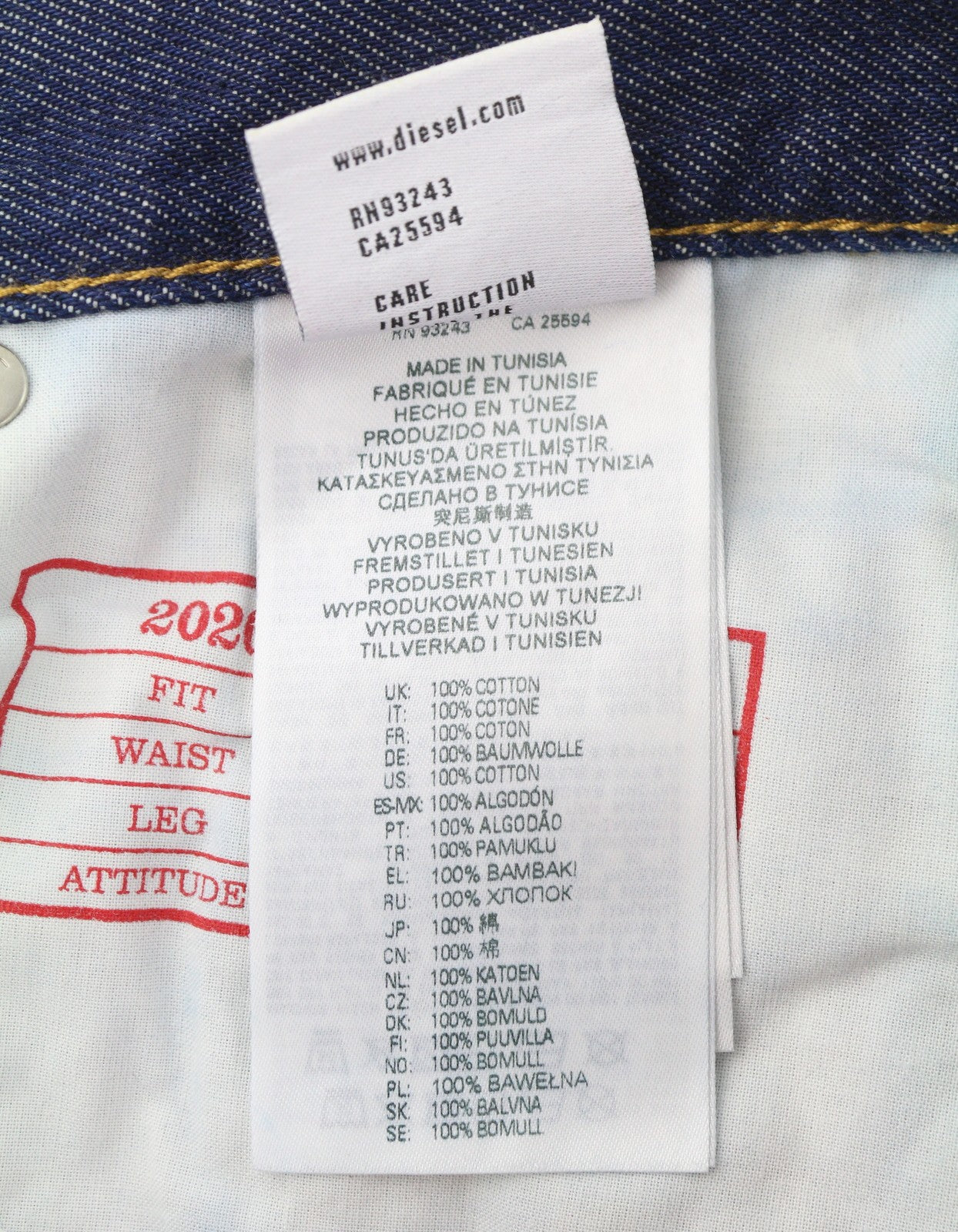 DIESEL 2020 D-Viker Z9B85 Men Jeans W32/L34 Regular Fit Straight Leg RRP150