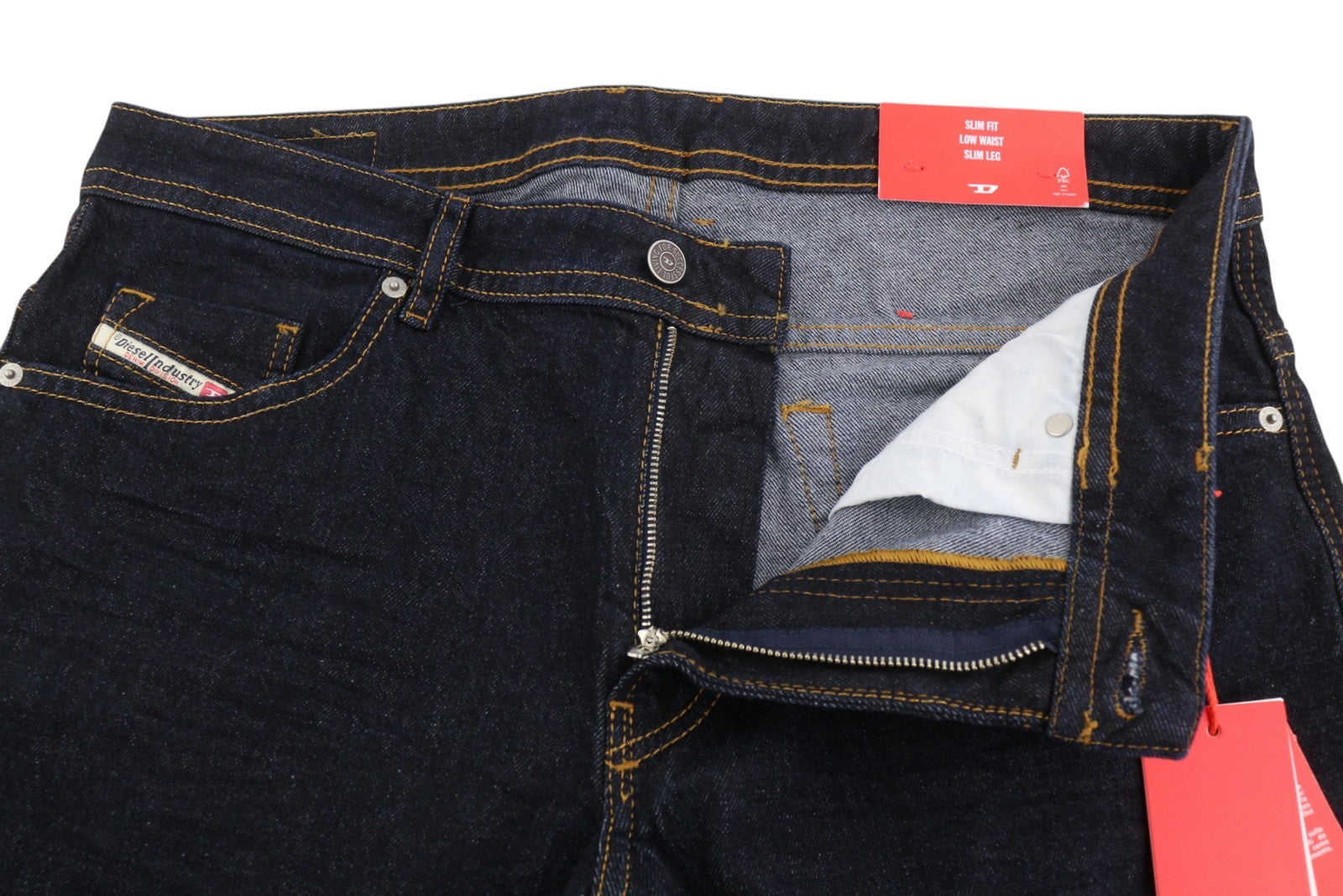 DIESEL Thommer R07R2 Men Jeans W36/L32 Dark Blue Slim Fit Low Waist RRP150