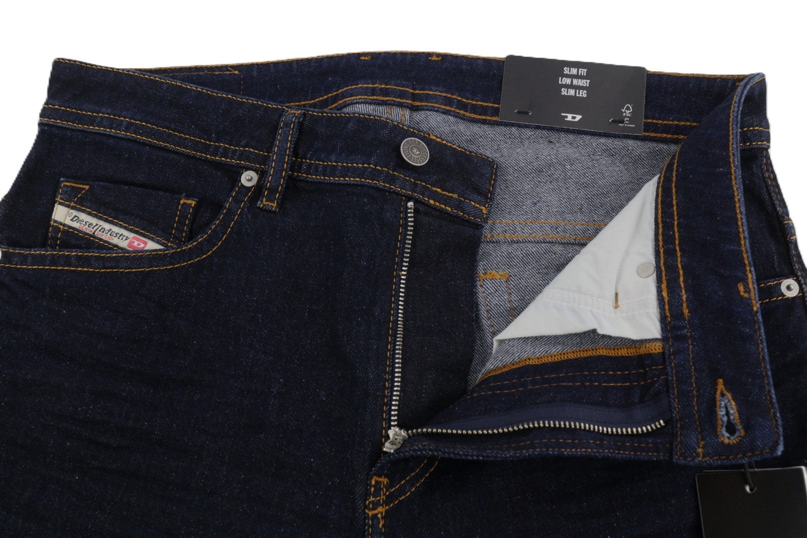 DIESEL Thommer R07R2 Men Jeans W38/L32 Dark Blue Slim Fit Low Waist RRP150