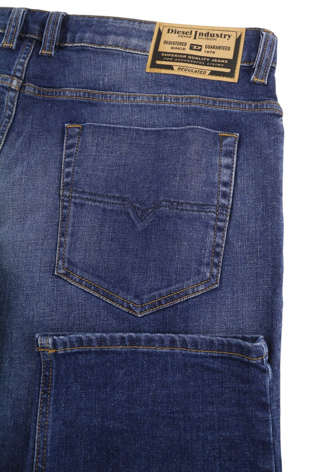 DIESEL Safado-X R608L Men Jeans W38/L34 Blue Faded Whiskers Straight RRP175