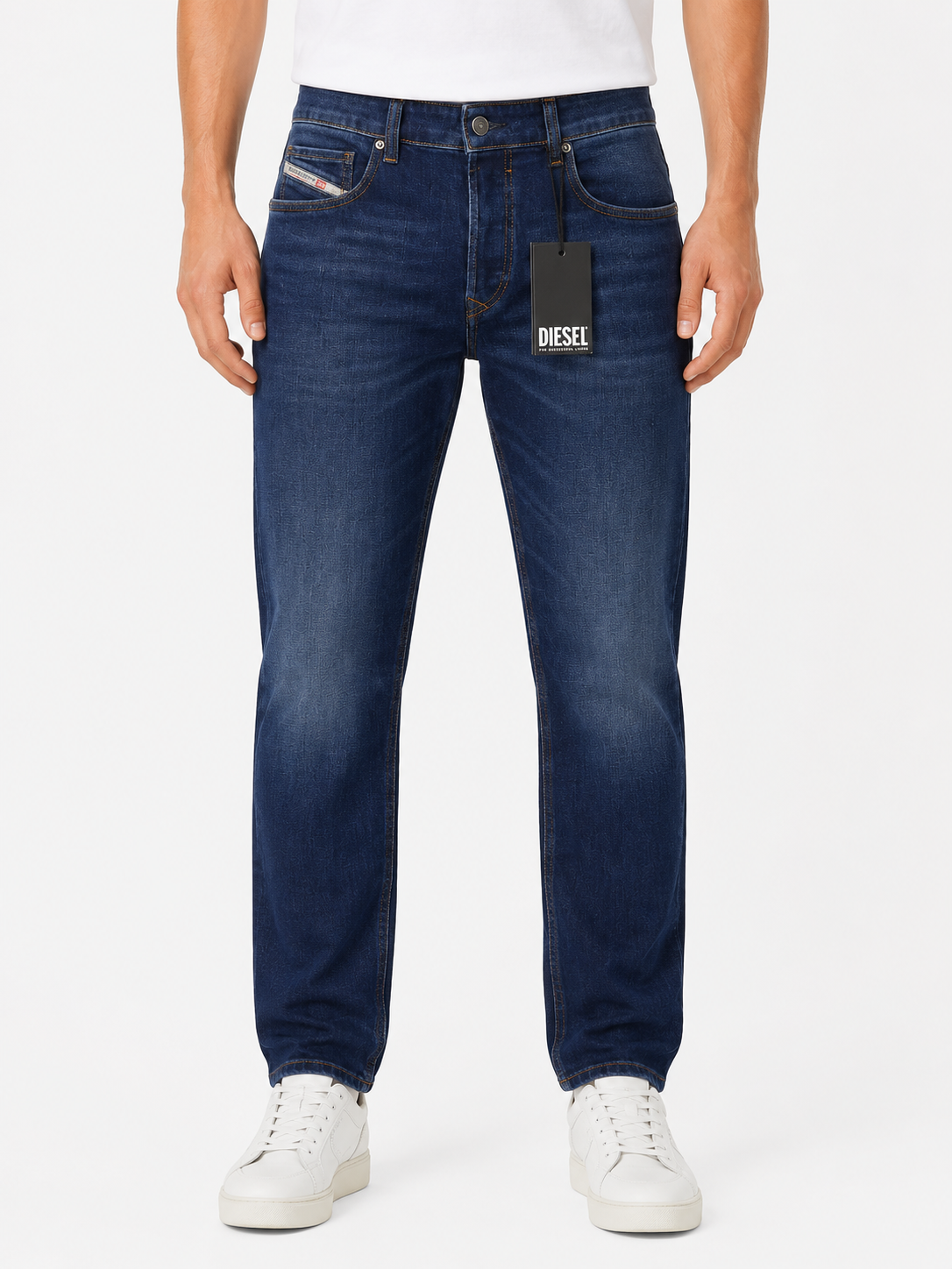 DIESEL Safado-X R608L Men Jeans W36/L34 Blue Faded Whiskers Straight RRP175