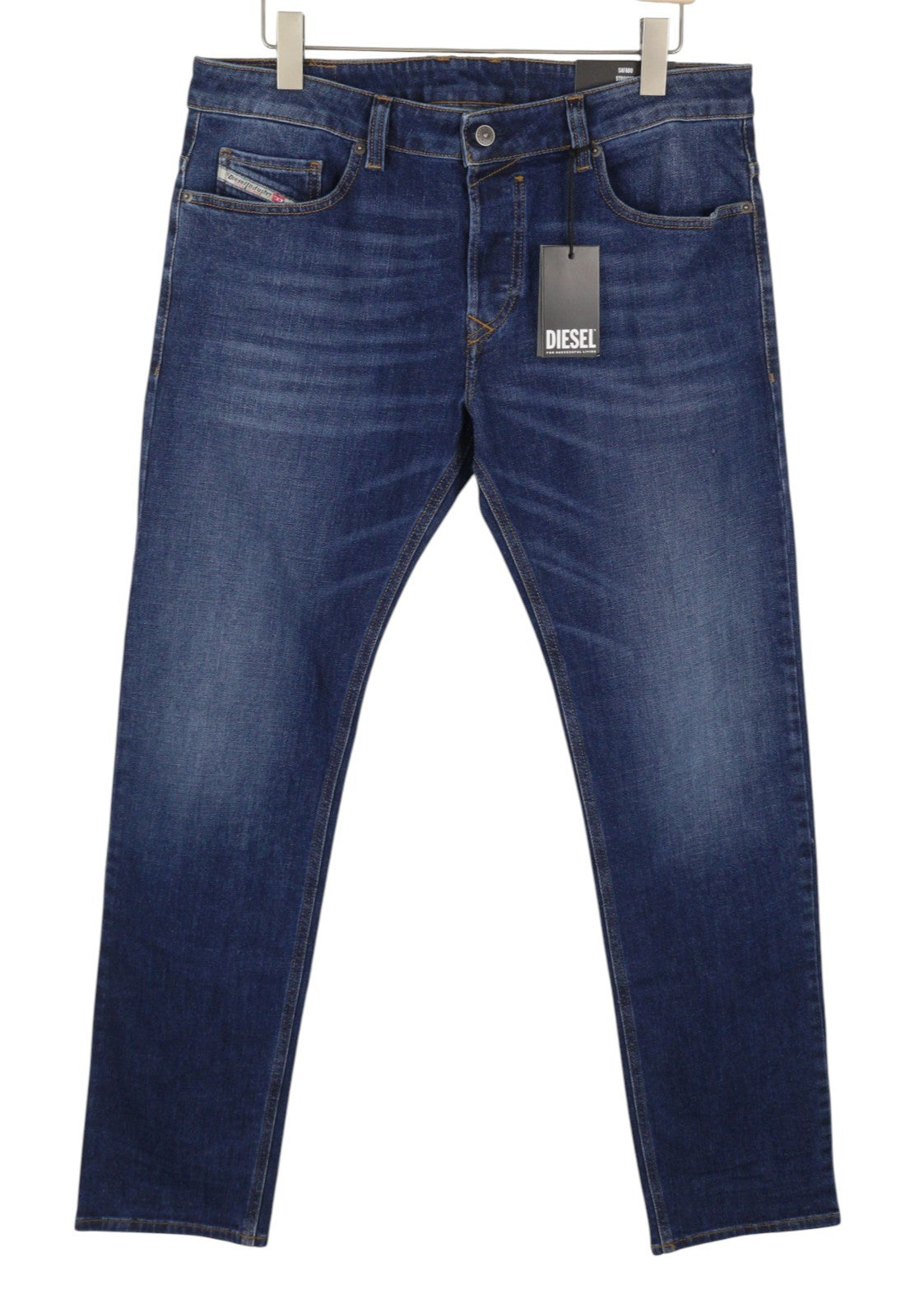 DIESEL Safado-X R608L Men Jeans W36/L34 Blue Faded Whiskers Straight RRP175