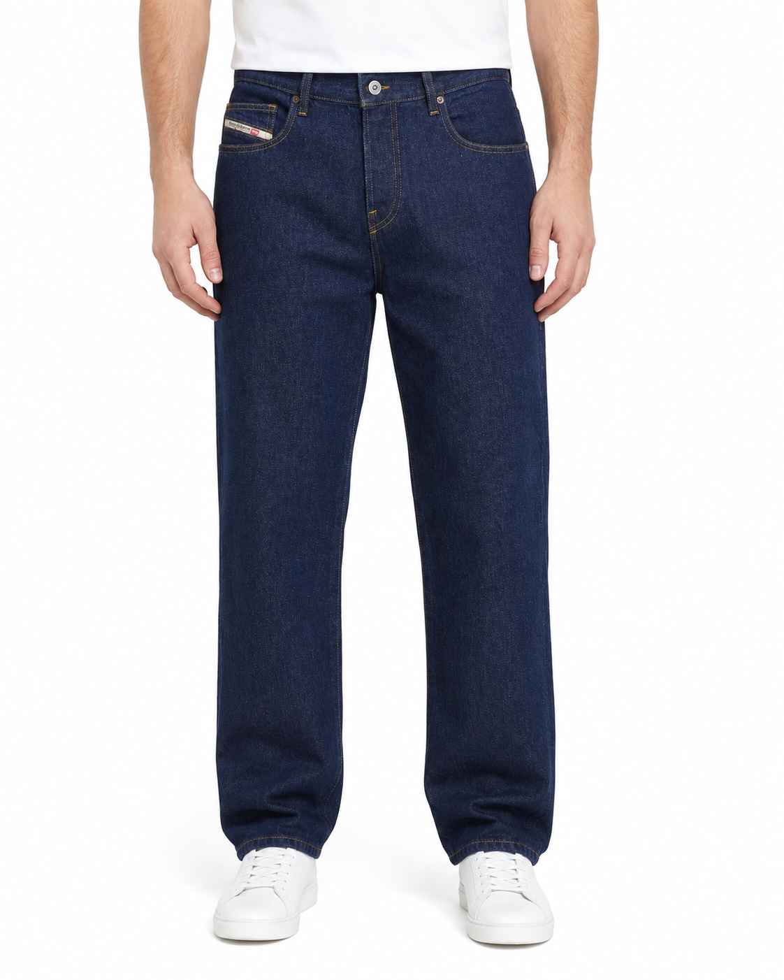 DIESEL 2020 D-Viker Z9B85 Men Jeans W38/L34 Blue Regular Fit Straight Leg RRP150