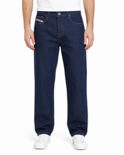DIESEL 2020 D-Viker Z9B85 Men Jeans W36/L34 Blue Regular Fit Straight Leg RRP150