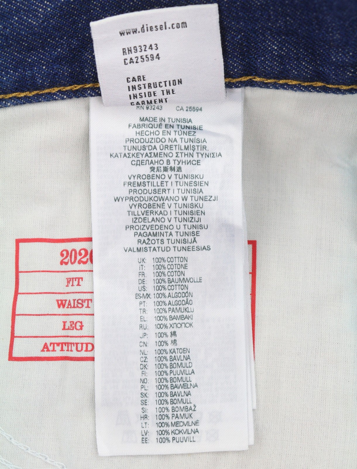 DIESEL 2020 D-Viker Z9B85 Men Jeans W36/L34 Blue Regular Fit Straight Leg RRP150