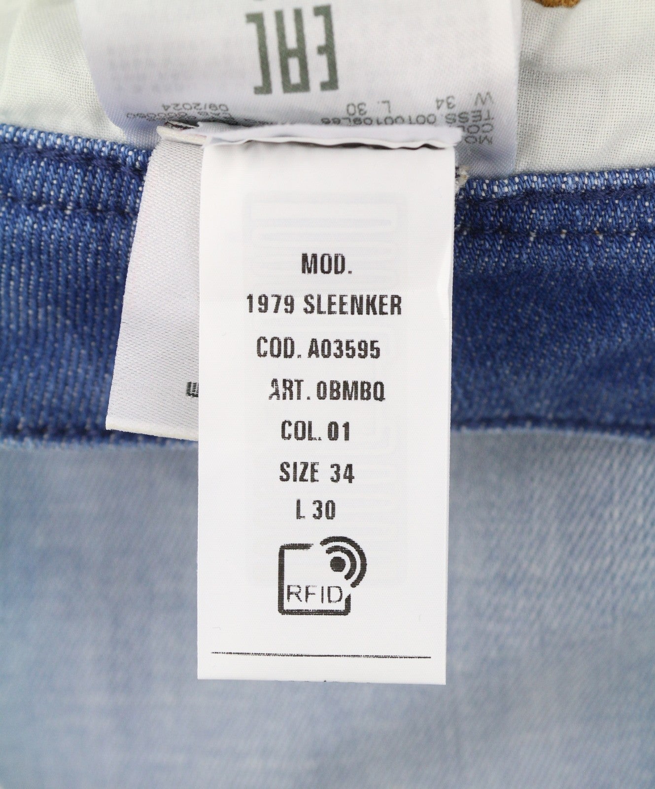 DIESEL 1979 Sleenker 0BMBQ Men Jeans W34/L30 Blue Skinny Fit Low Waist RRP175