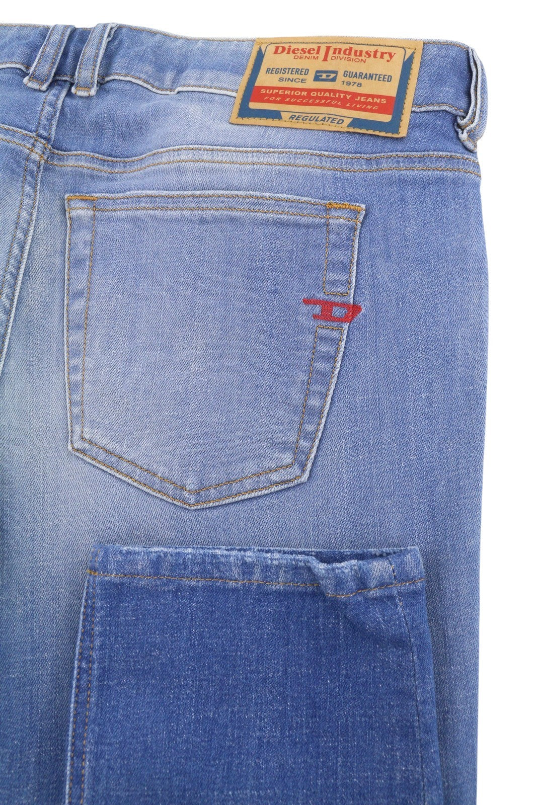DIESEL 1979 Sleenker 0BMBQ Men Jeans W34/L34 Blue Skinny Fit Low Waist RRP175