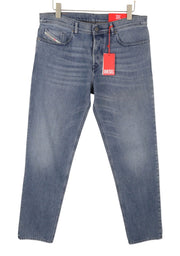 DIESEL 2023 D-Finitive 09H30 Men Jeans W40/L34 Blue Faded Regular Tapered RRP150