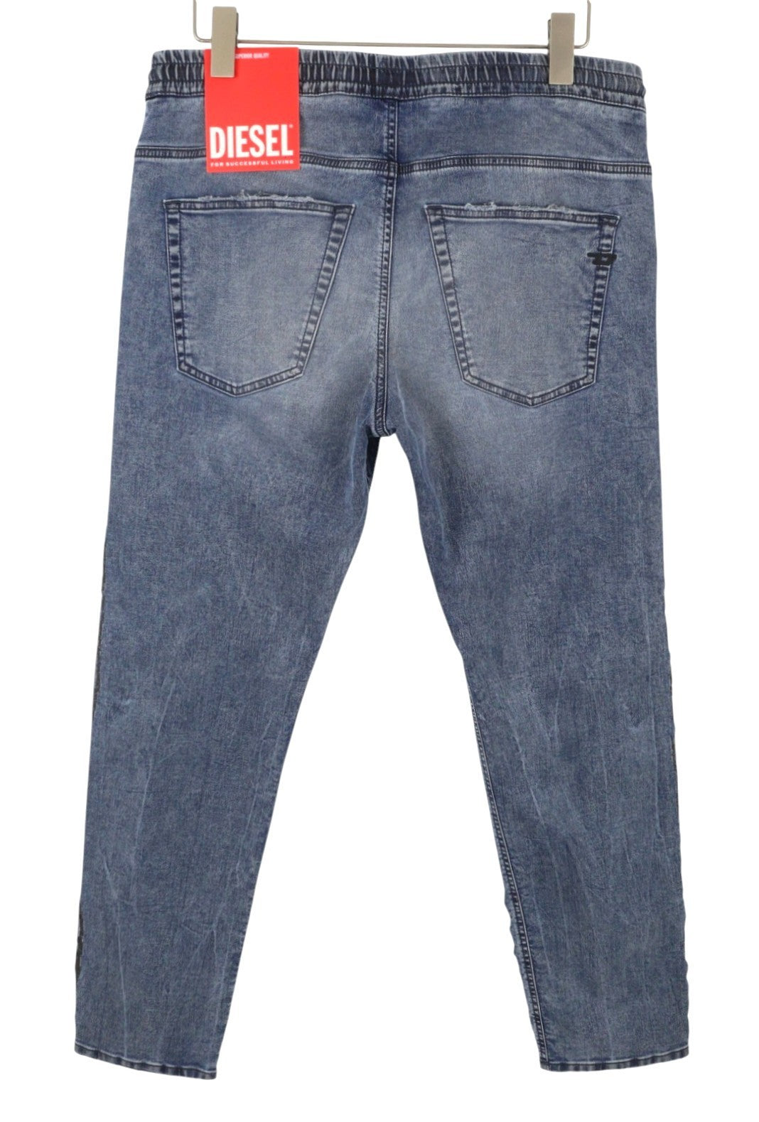 DIESEL 2030 D-Krooley Jogg 09K64 Men Jeans W34 Blue Faded Distressed RRP325