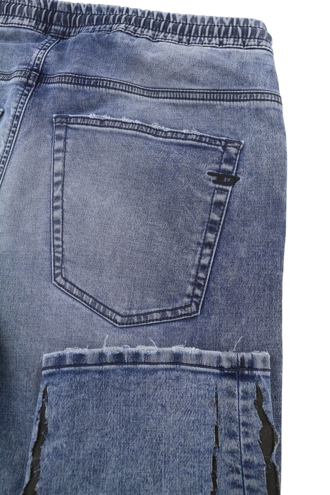 DIESEL 2030 D-Krooley Jogg 09K64 Men Jeans W34 Blue Faded Distress RRP325