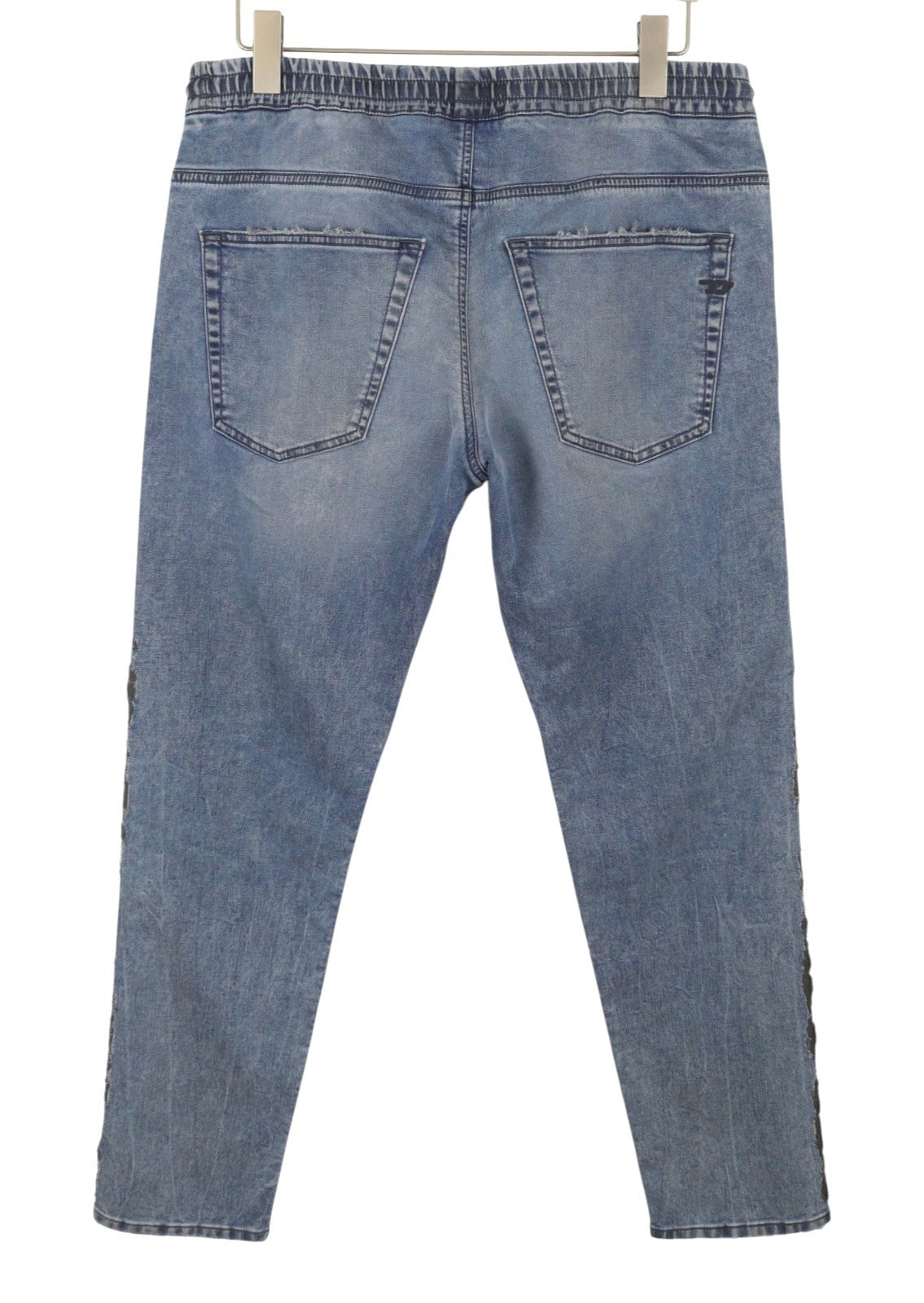 DIESEL 2030 D-Krooley Jogg 09K64 Men Jeans W32 Blue Faded Distress RRP325