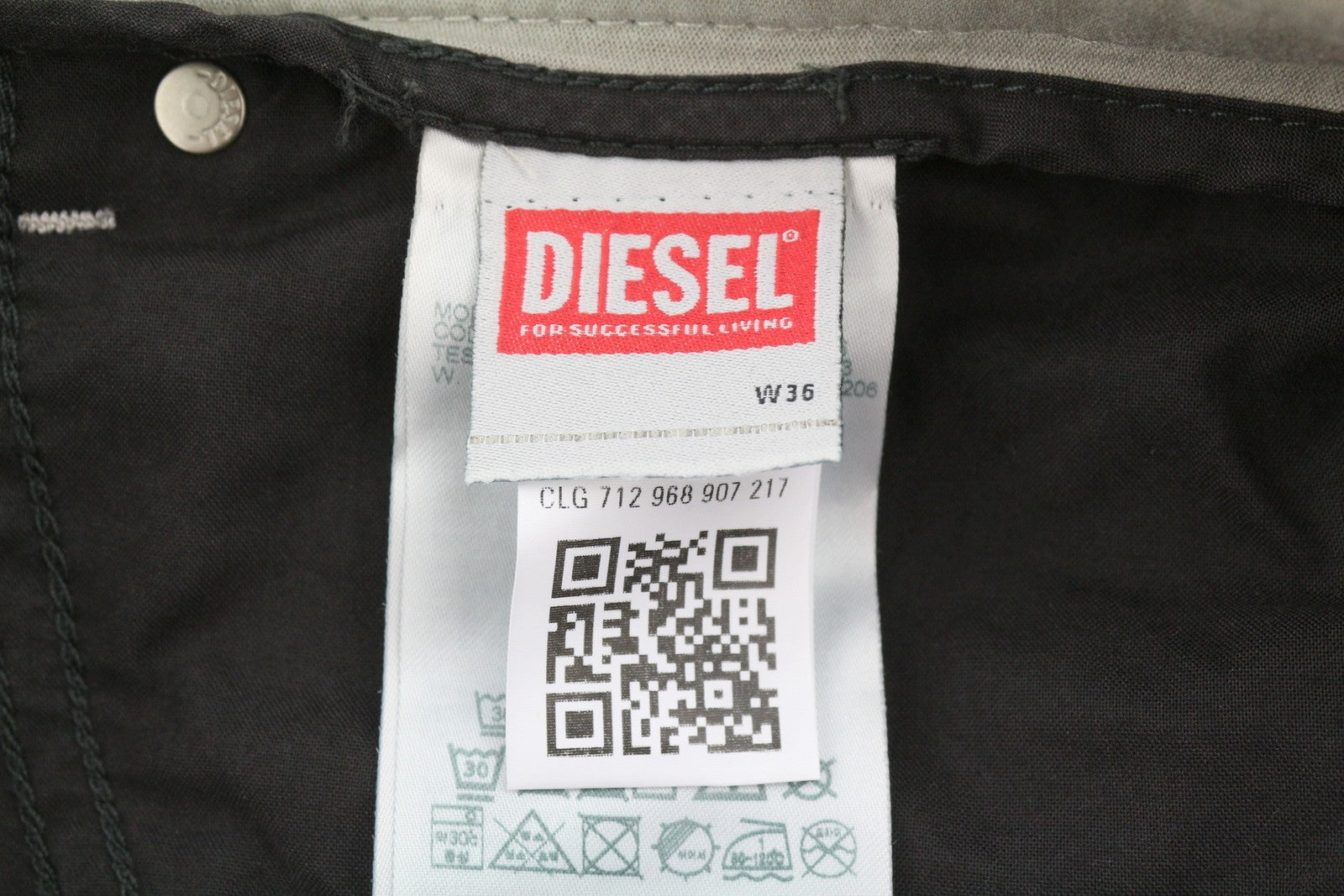 DIESEL 2032 D-Krooley-B Jogg 0670M Men Jeans W36 Grey Faded Stretch RRP275