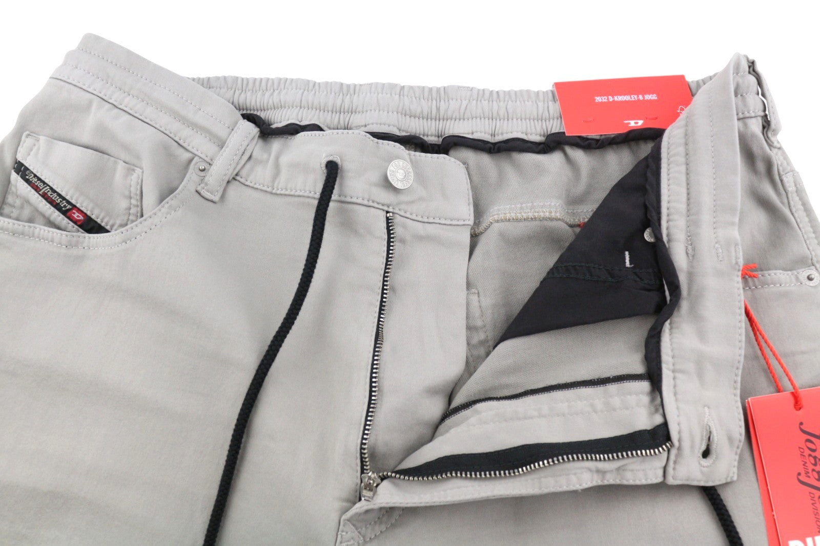 DIESEL 2032 D-Krooley-B Jogg 0670M Men Jeans W36 Grey Faded Stretch RRP275