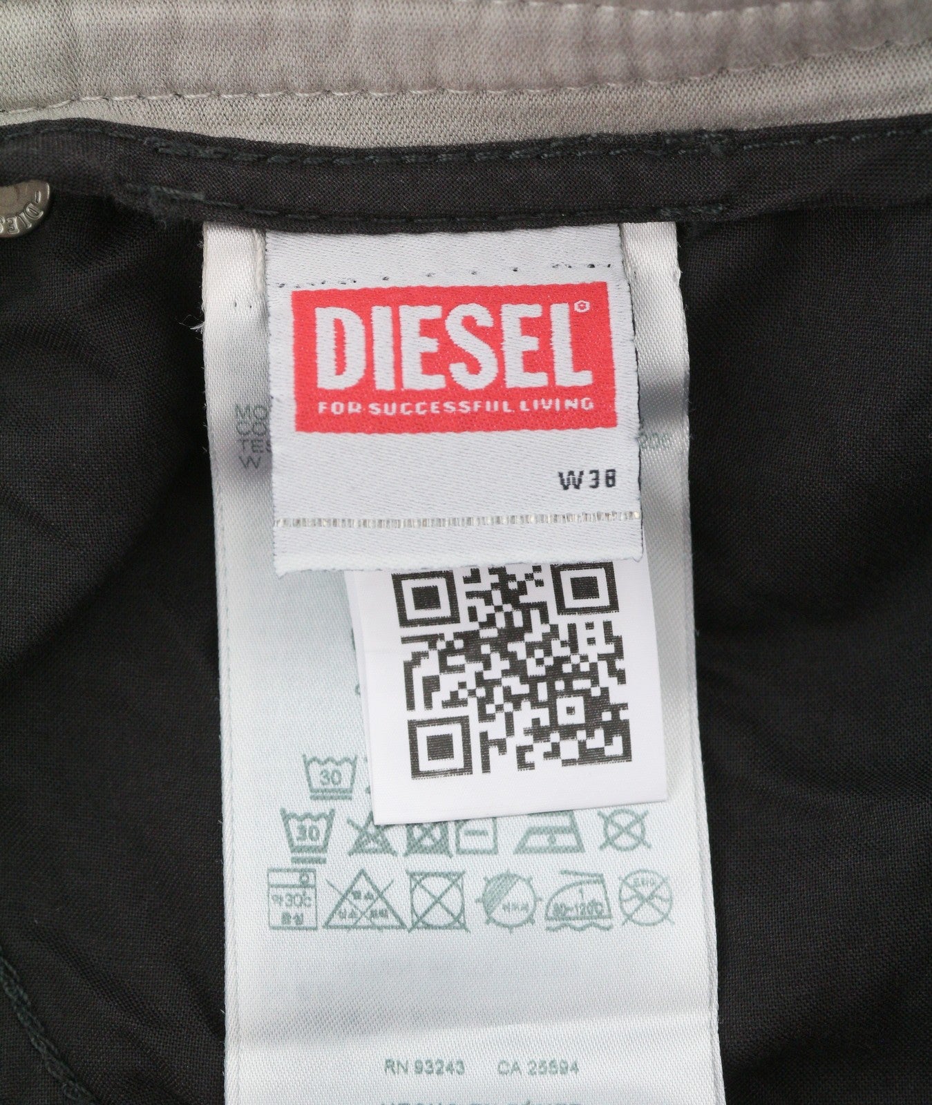 DIESEL 2032 D-Krooley-B Jogg 0670M Men Jeans W38 Grey Faded Stretch RRP275
