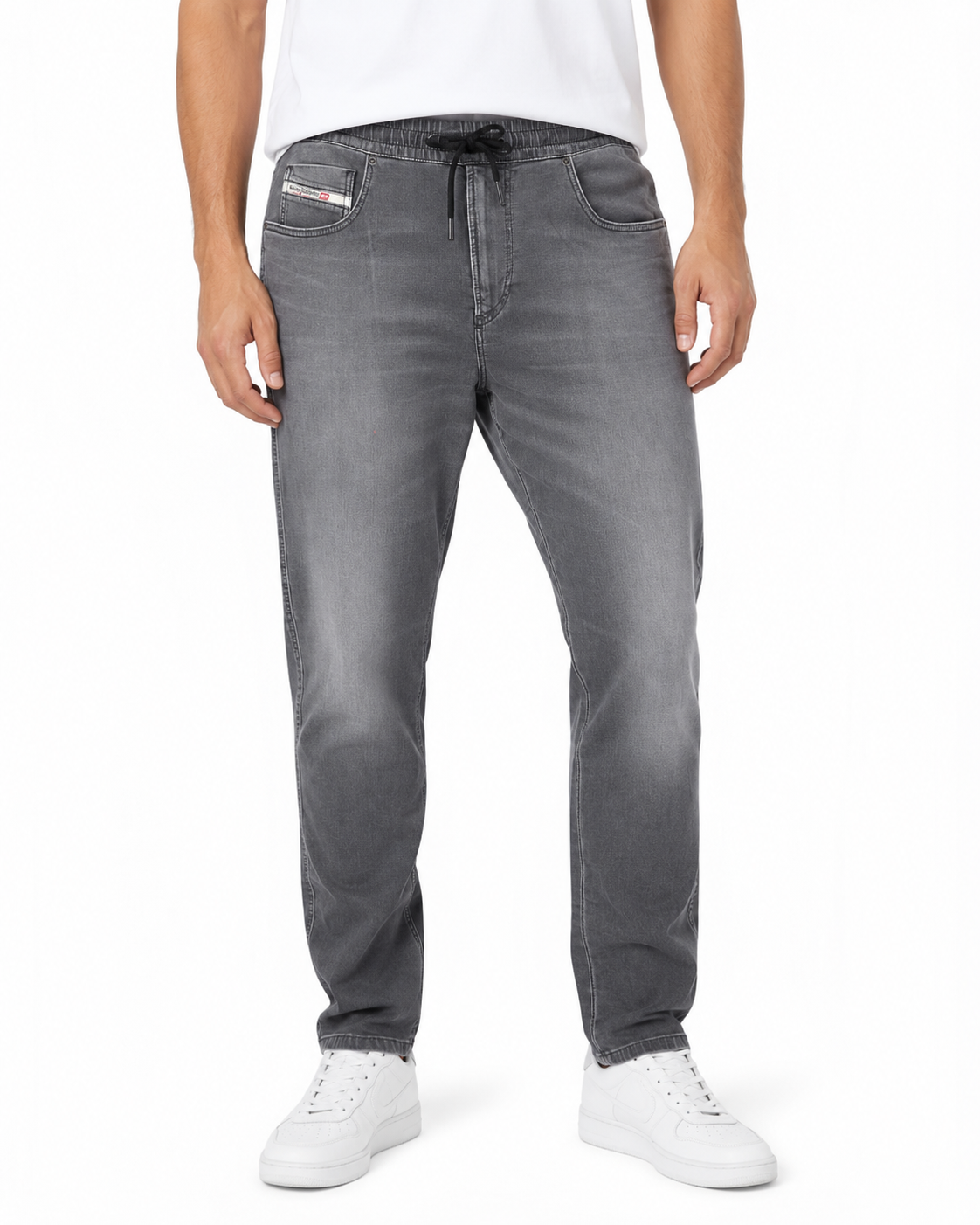 DIESEL 2060 D-Strukt Jogg 068HS Men Jeans W32 Grey Faded Whiskers RRP295