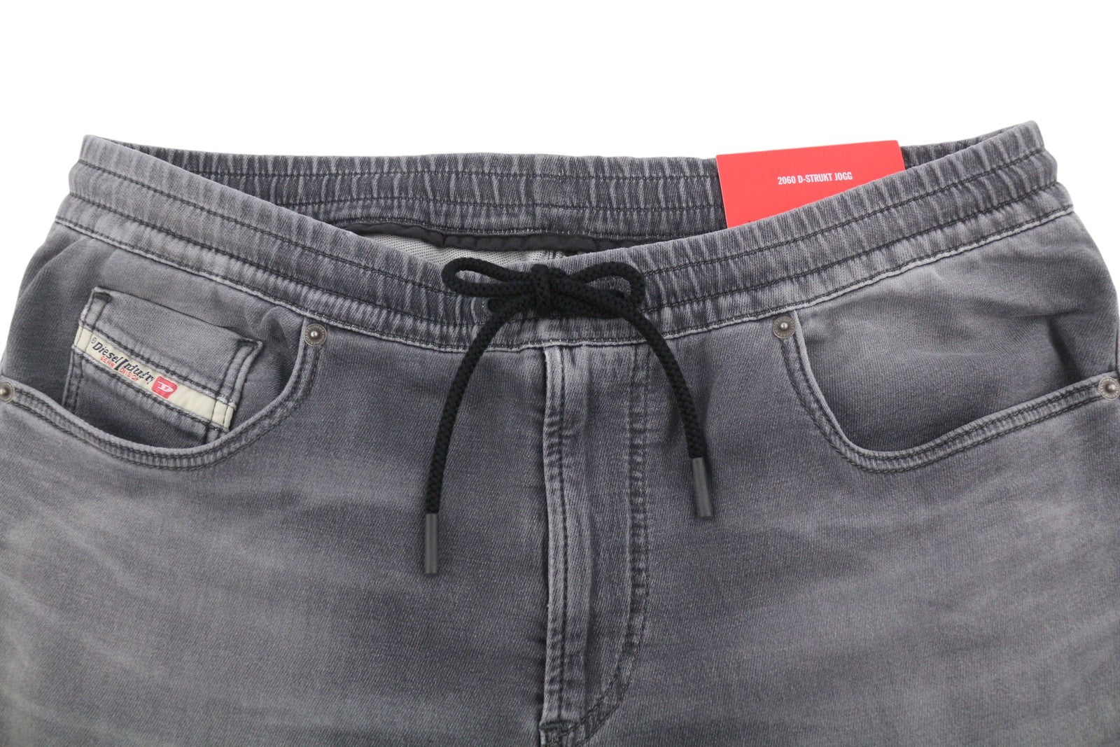 DIESEL 2060 D-Strukt Jogg 068HS Men Jeans W32 Grey Faded Whiskers RRP295