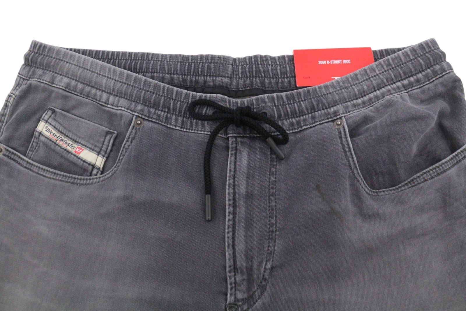 DIESEL 2060 D-Strukt Jogg 068HS Men Jeans W34 Grey Faded Whiskers RRP295