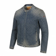 DIESEL CL-D-Glory-Snake Men Jacket XL Blue Hemp Blend Faded Denim RRP450